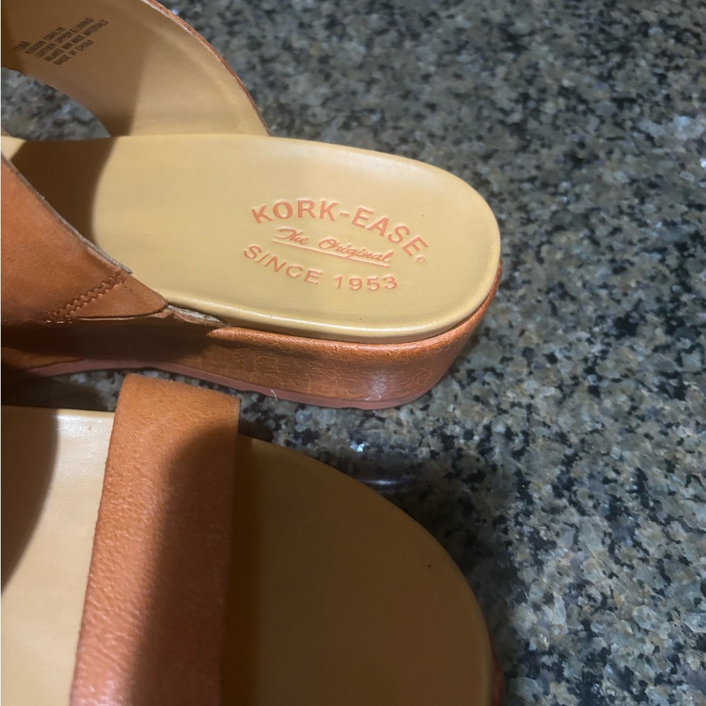Kork-Ease Orange Platform Sandals - Picture 7 of 8